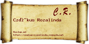 Czékus Rozalinda névjegykártya